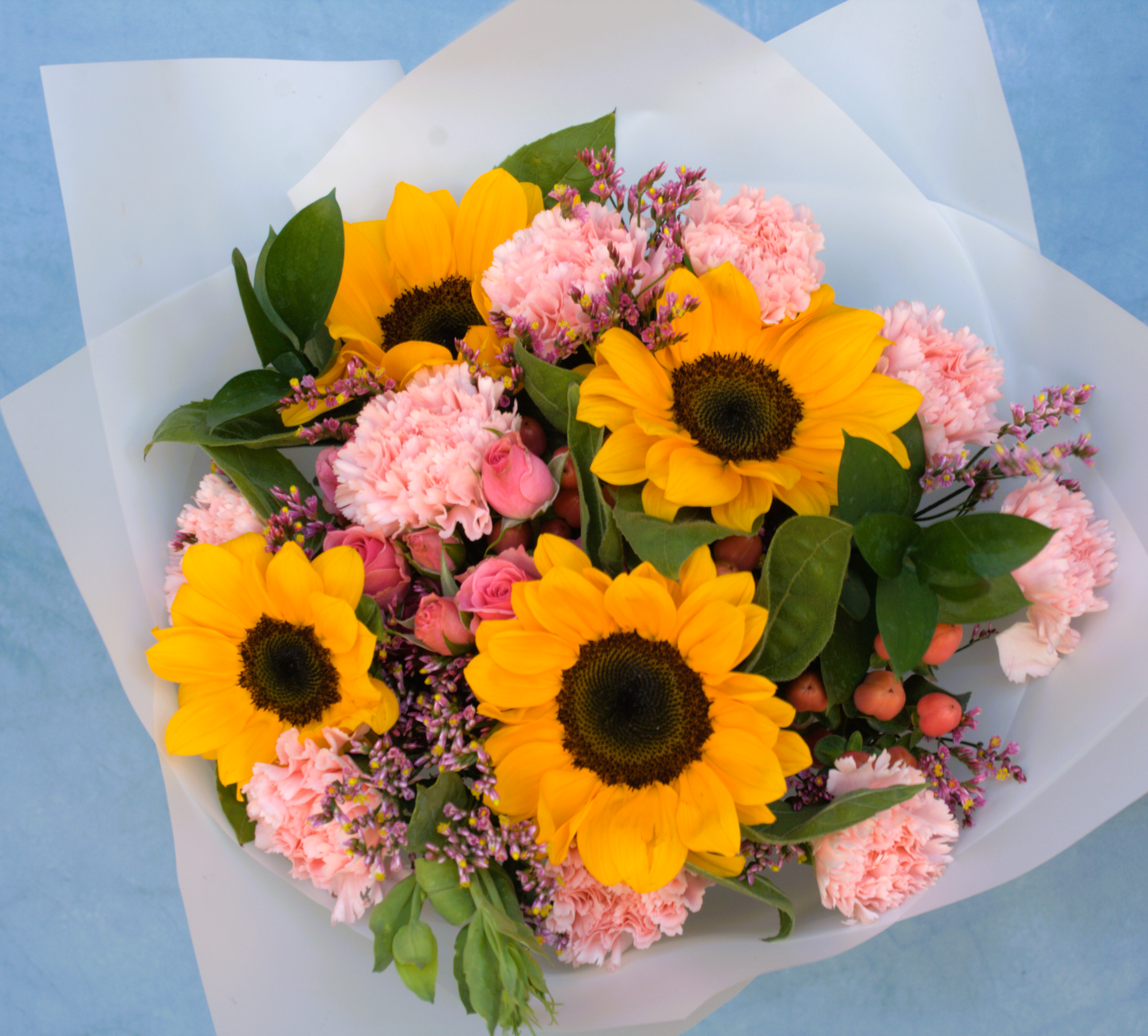 Girasoles rosado alt